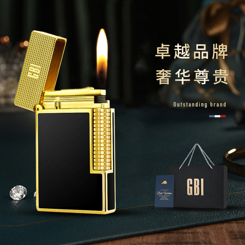 英国GBI大船朗声打火机正品充气商务男士高档黄铜创意个性送男友