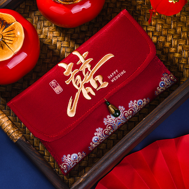 红包结婚专用万元高档布艺利是封