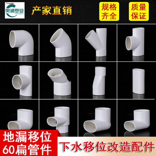 PVC60扁管配件件国标加厚管件