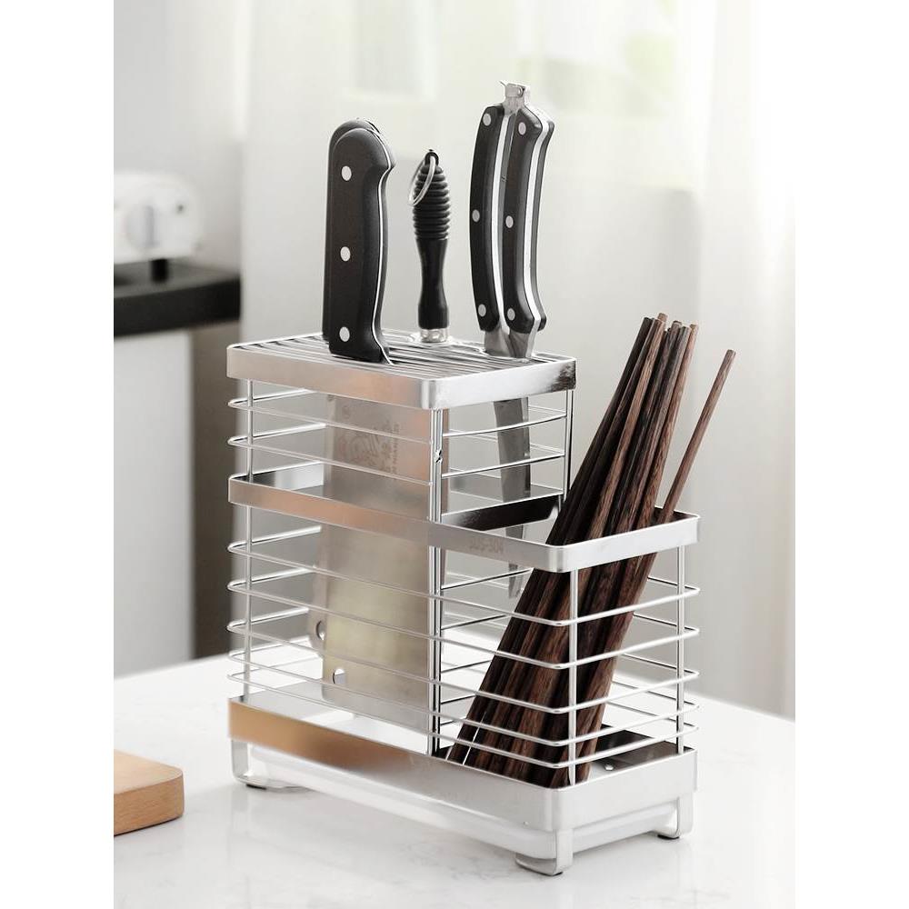 不锈钢刀架筷架一体菜刀筷子置物架厨房刀具收纳架