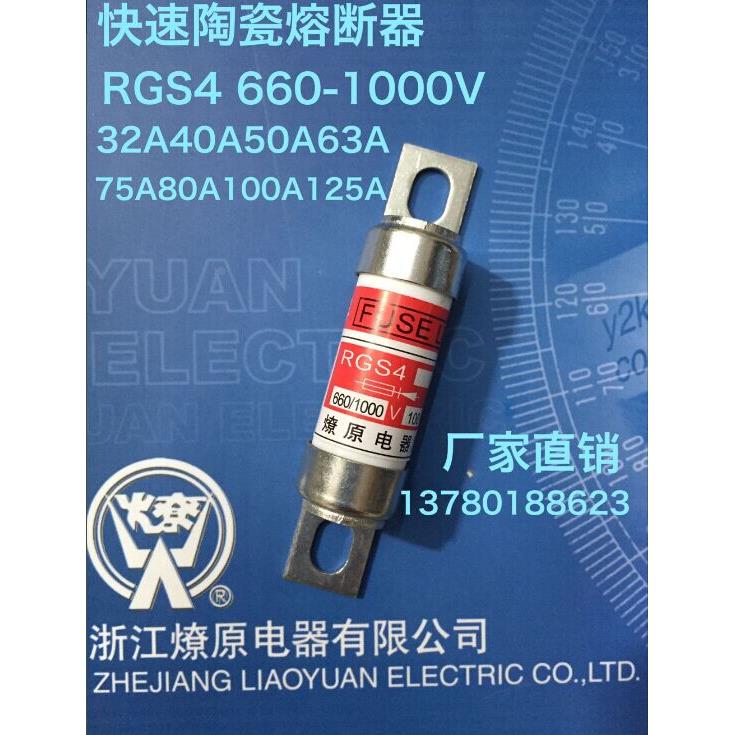 RGS4燎原快熔-32A/40A/50A/75A/80A/100A/125A燎原熔断器rgs4