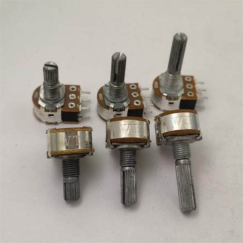 WT 148型双联电位器 C50K 柄长15MM 20MM 25MM花 带防套