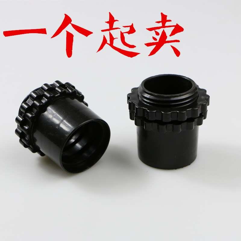 京生尼龙国标包塑金属软管接头快速直插式穿线软管直通塑料黑接头
