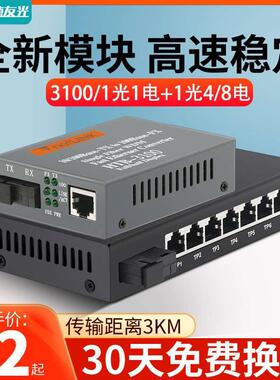 速友光 光纤收发器百兆NetLink HTB-3100-25公里A/B光电转换器1光