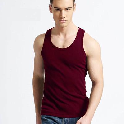Men Underwear Cotton Tank Top Bodybuilding Vest 男士纯棉背心