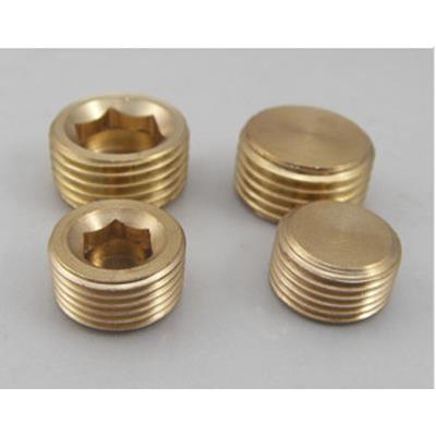 铜内六角外丝堵头 管帽 管堵 塞头 闷盖 闷头 1分2分3分4分6分1寸