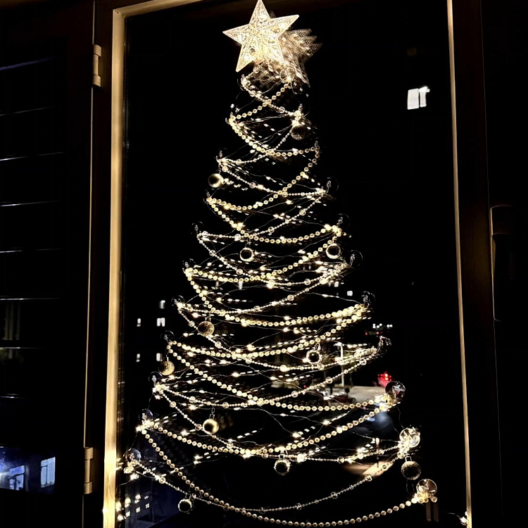 【圣诞树小夜灯】DIY圣诞树客厅窗户玻璃窗装饰圣诞氛围场景布置