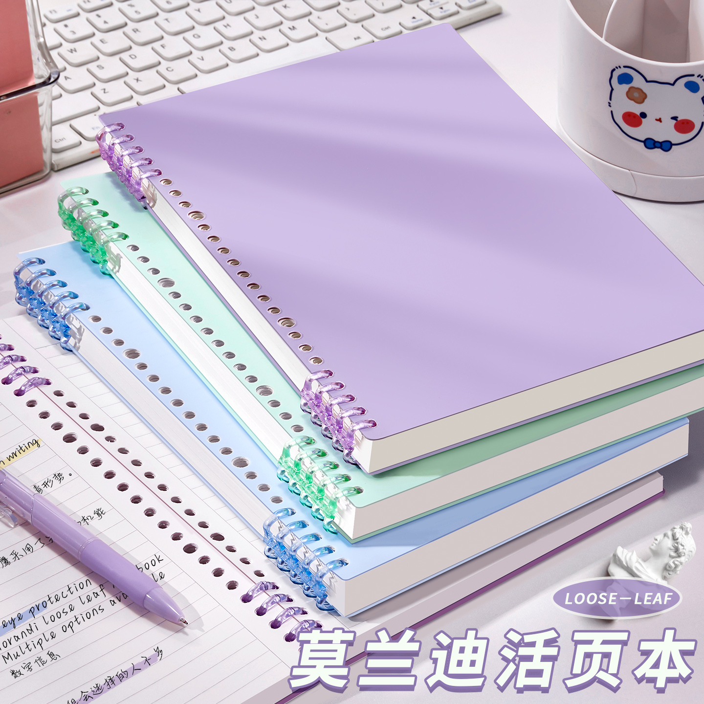 B5莫兰迪色活页本可拆卸笔记本