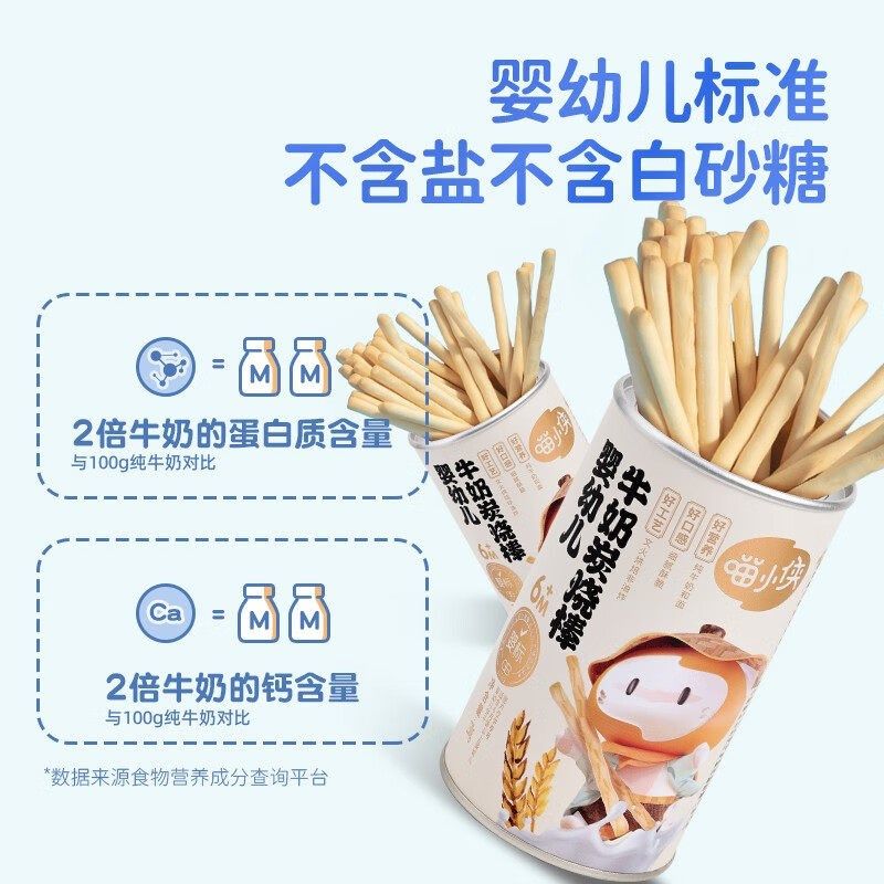 喵小侠婴幼儿牛奶炭烧q棒6个月以上宝宝辅食零食磨牙棒含钙铁锌,婴童食品,磨牙棒,淘宝优惠券,粉丝福利购,淘宝优惠卷