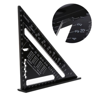 7 Inch Metric Aluminum Alloy Speed Square Roofing Triangle A