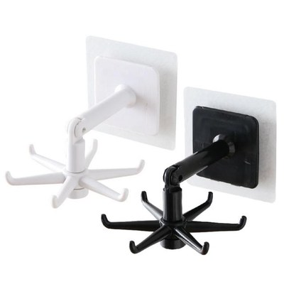 360 Degrees Kitchen Hooks Rotated Punch-free Self Adhesive H