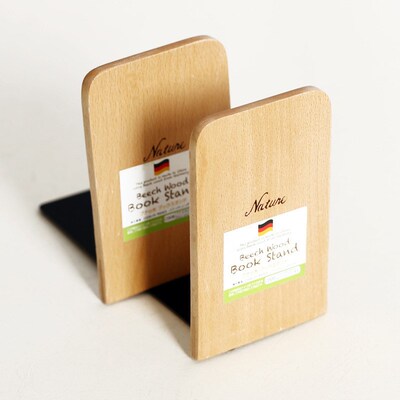 Book Ends Shelf Holder Bookends Nature Wood Book Stand Brand