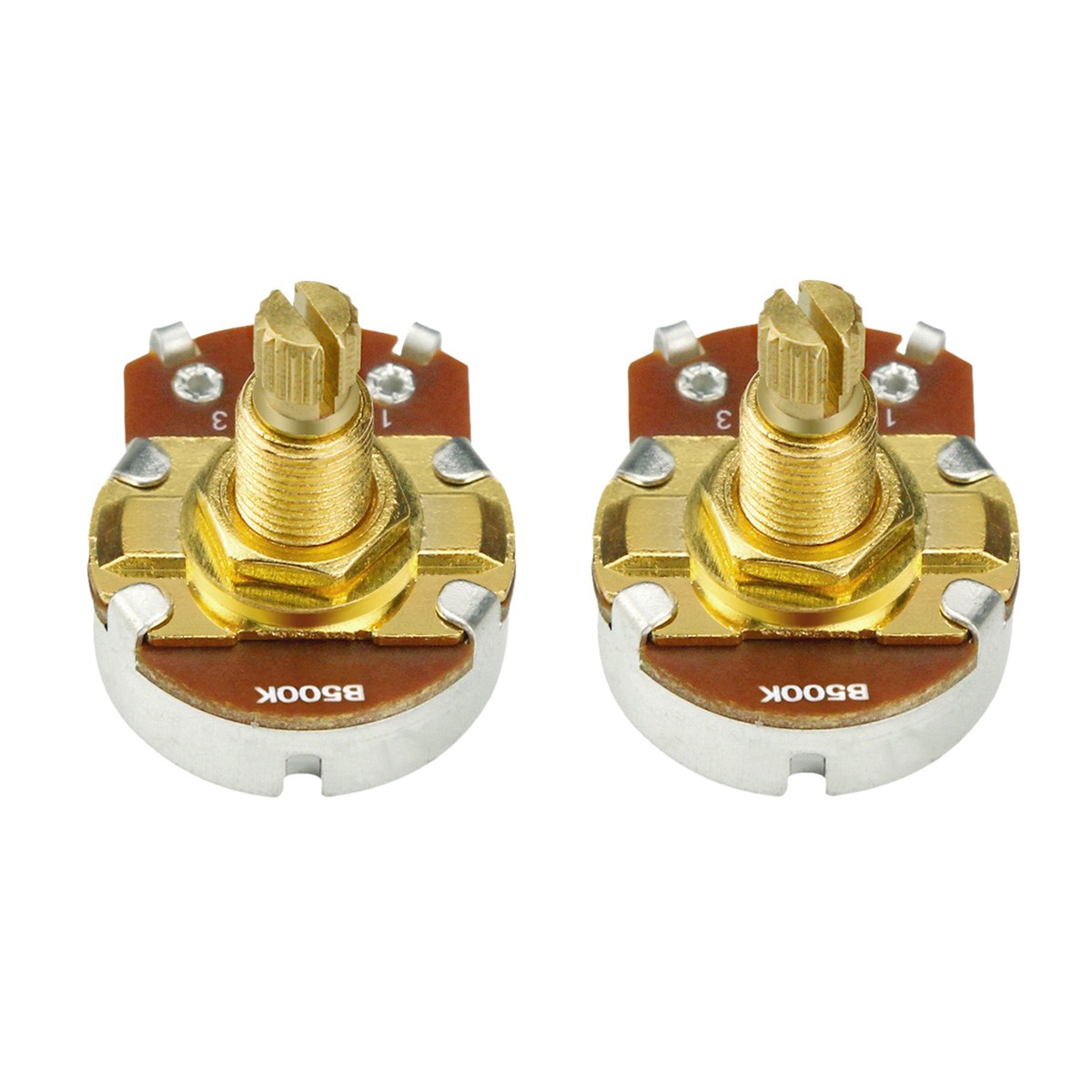 2pcs A250K/B250K/A500K/B500K Potentiometers Pots Tone Vol