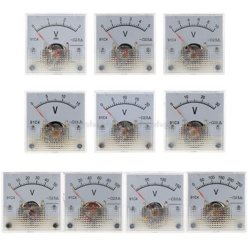 New 91C4 DC Voltmeter Analog Panel Voltage Meter Mechanical