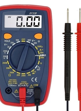 DT33D Multimeter AC DC Voltage LCD Digital Multimeter Resist