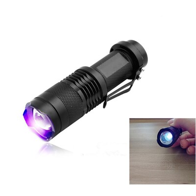 365nm UV LED Flashlight Fluorescent Ultraviolet Lamp , 395nm