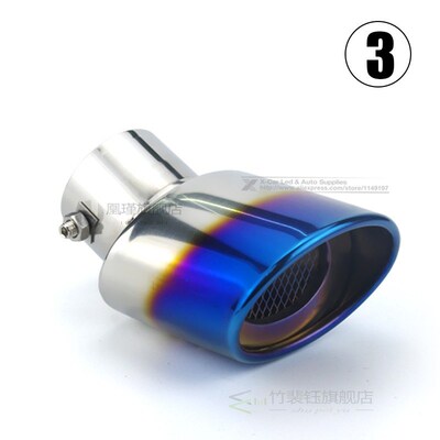 Car Auto Round Exhaust Muffler Tip Stainless Steel Pipe Chro