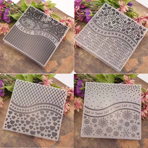 Dolce Vita Christmas Embossing Folders Birthday Flower Plast