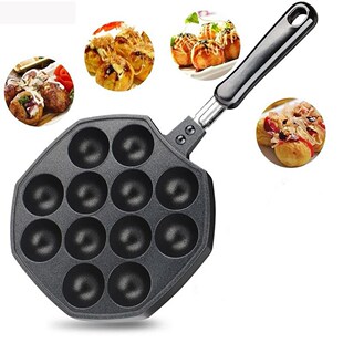 Hot Sale 12 Cavities Aluminum Alloy Takoyaki Pan Maker Bakin