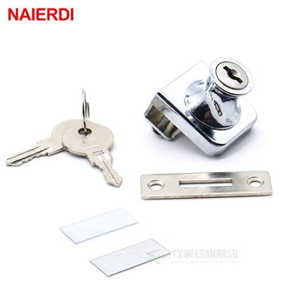 -407 Single Glass Lock Zinc Alloy Showcase Cabinet Door Cyli