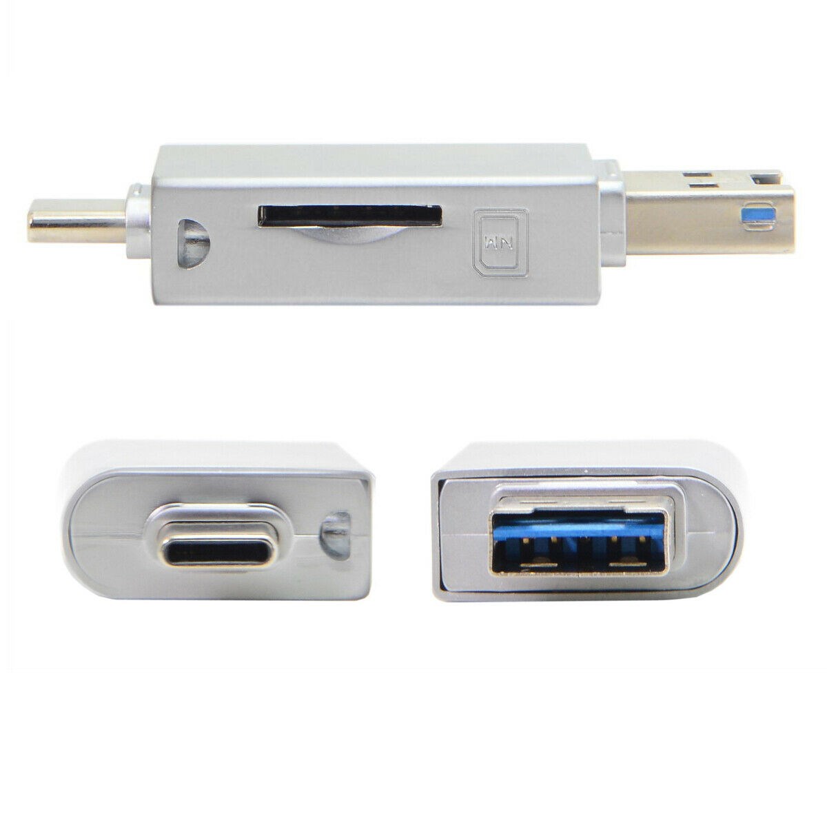 USB-C Type C to NM Nano Memory Card & TF Micro SD Card Reade