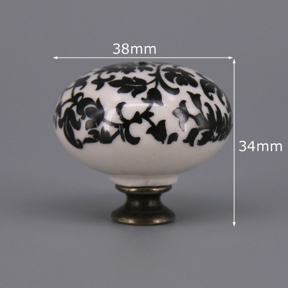 1PC Vintage Ceramic Knobs and Handles Door Handle Cupboard P