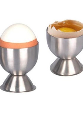 4Pcs Stainless Steel Boiled Egg Cups Holder Tabletop Cup Kit