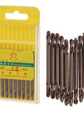 Cobalt M35 HSS Drill Bit Set 10 Piece 1/8 Inch Double Ended