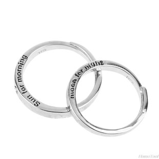 2Pcs Sun and Moon Lover Couple Rings Set Promise Wedding Ban