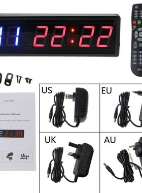 2.3 Inch 6-digit Gym Timer Stopwatch with Remote 适用于 Gym
