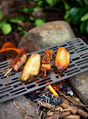 Titanium Charcoal Bbq Grill Barbecue Net Camping Outdoor Gri