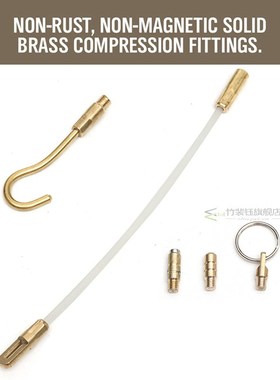 15Pcs 4mm 30FT Connectable Fiberglass Running Cable Wire Kit