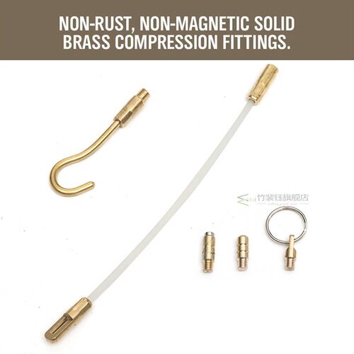 15Pcs 4mm 30FT Connectable Fiberglass Running Cable Wire Kit