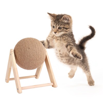 Scratching Ball Toy Kitten Sisal Rope Ball Board Grindin