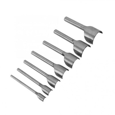 7pcs /set DIY Leather Carft Half -Round Punch Belt End Cutte