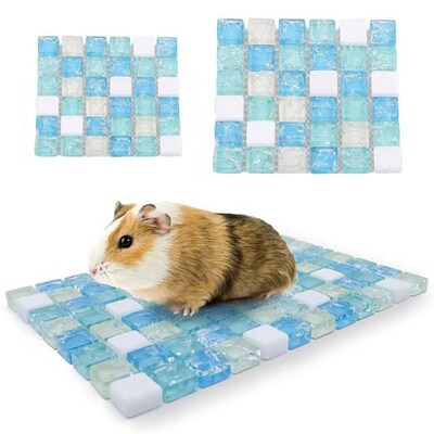 Hamster Cage Cooling Pad Glass Summer Cooling Mat Guinea Pig