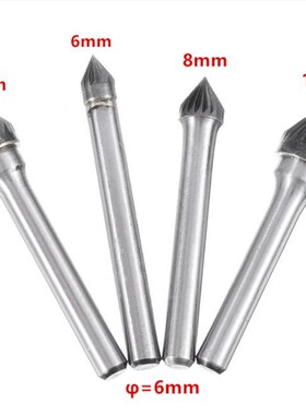 6mm Shank J Series Tungsten Carbide Single groove Burr Rotar