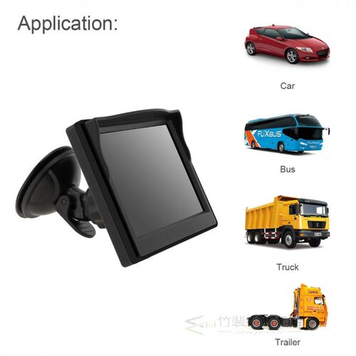 5 Inch Black Car TFT LCD Monitor 800x480 169 Screen 2 Way V