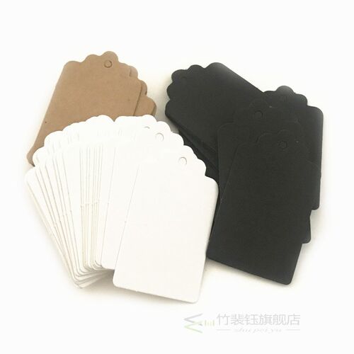 100Pcs Kraft Wedding Party Paper Hand Made Tag For DIY Gift