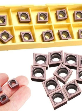 Drillpro 10Pcs 14mm CCMT09T304 VP15TF Carbide Inserts Blade