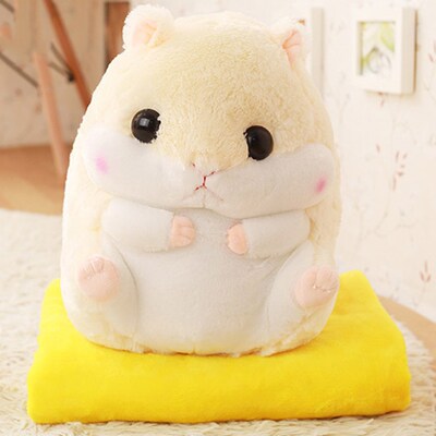 Cartoon Hamster Plush Toy Soft Hamster Long Bolster Cute Stu