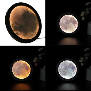 LED Mirror Moon Lamp Romantic Cosmetics Makeup Hanging Bedro