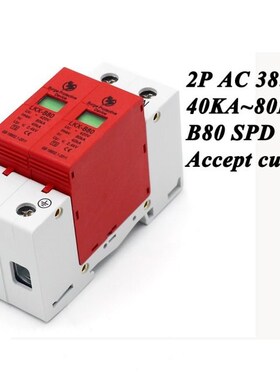 B80-2P 40KA~80KA ~385V AC 1P+N SPD House Surge Protector Pro