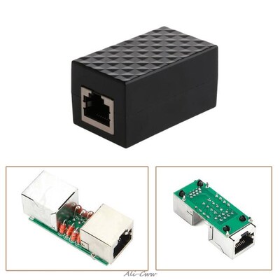 2018 Shielded Aluminum Alloy Lightning Arrester RJ-45 Adapte