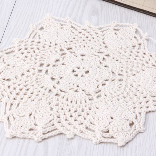 Cotton Mat Hand Crocheted Lace Doilies Flower Shape Coasters