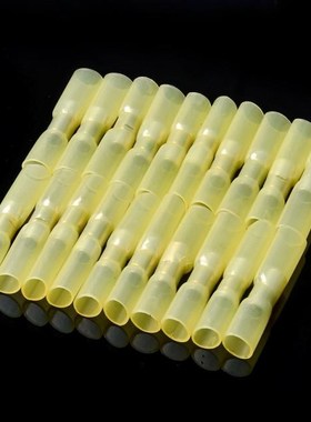 20Pcs Yellow Waterproof Heat Shrink Butt Terminals AWG12-10