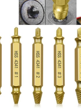 5PCS Broken Breakage Head Screw Extractors Double Ended Dama