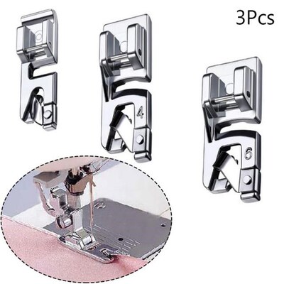 3Pcs Sewing Accessories Narrow Rolled Hem Sewing Machine Pre