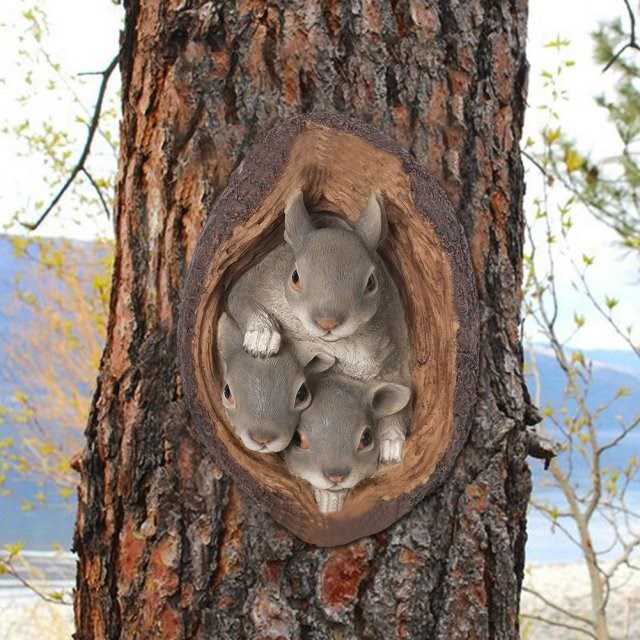 Squirrel Garden Resin Statue Gift Outdoor Courtyard Accessor图片
