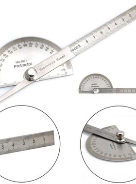 Stainless Steel 180 Degree Adjustable Protractor Angle Finde